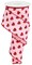 2.5"x10yd Valentine's Day Ribbon – Light Pink with Red Glitter Hearts, Wired for Crafts (RGA173815)